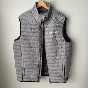 Roots73 Men's Zip Up Puffer Vest Mens Size Large Gray‎ Full Zip- Big Network